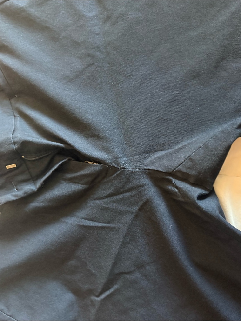 Lane Bryant Black Short-Sleeve Top with Seamed Waist
